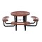 Vestil Round Picnic Table, Brown, Metal, 46 in PT-MX-RT-46-BN - alternate 2